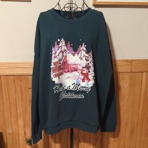 Asos Christmas Sweatshirt Snowman Plush Warm Graphic Women's Plus Size 18 VGC